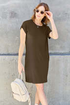 Basic Bae Full Size Round Neck Short Sleeve Dress with Pockets - $26.00