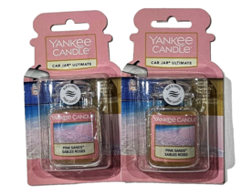 2 Pack Yankee Candle Car Jar Ultimate Pink Sands Air Freshener Pink - £17.57 GBP