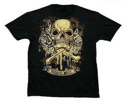 VOODOO MAGIC SKULL WITH ROSES T SHIRT 100% soft cotton fitted tee #13 da... - £6.84 GBP