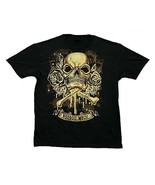 VOODOO MAGIC SKULL WITH ROSES T SHIRT 100% soft cotton fitted tee #13 da... - £6.83 GBP