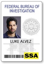 CRIMINAL MINDS LUKE Alvez Halloween Costume or Cosplay Name Badge Tag ma... - $295.62 MXN
