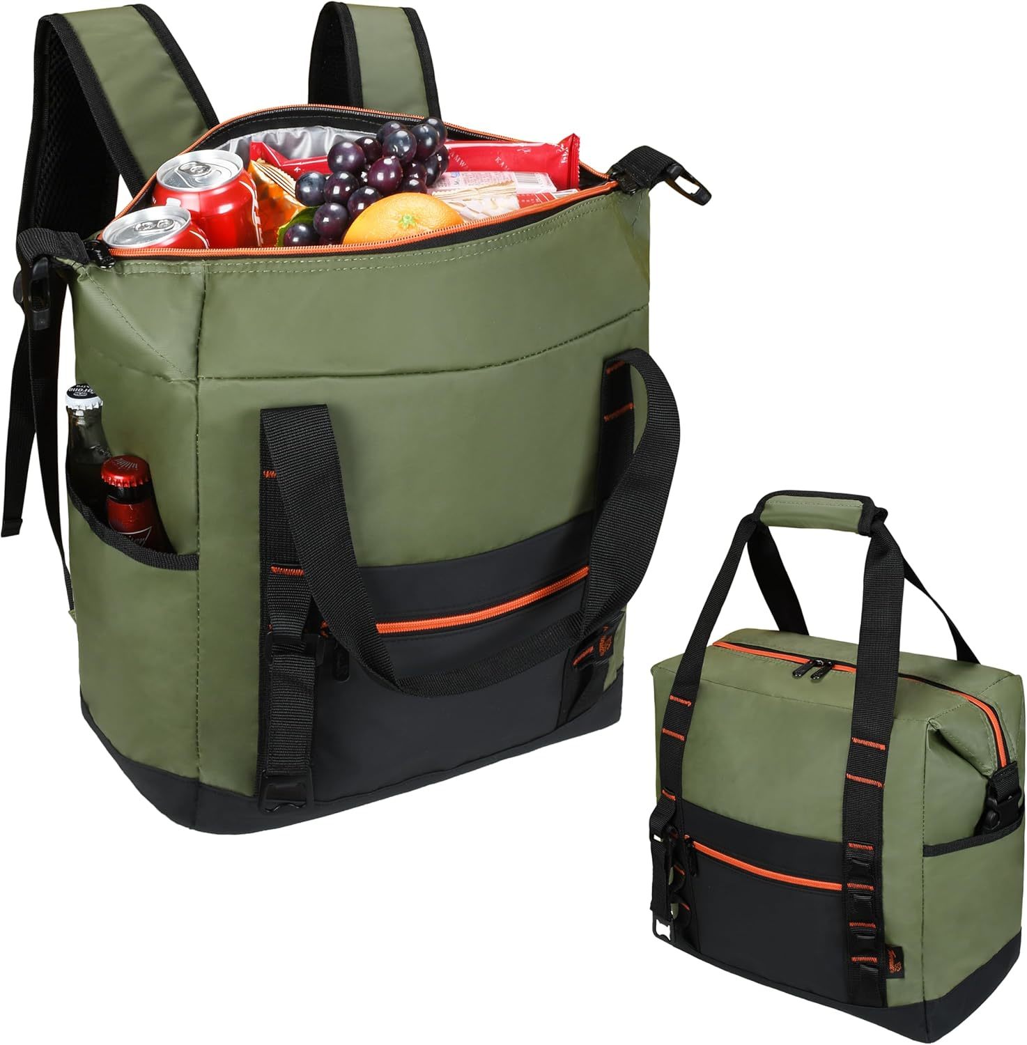 Tirrinia Cooler Backpack Bag Insulated, 36 Cans Soft Leakproof Camping, Bbq - $38.93
