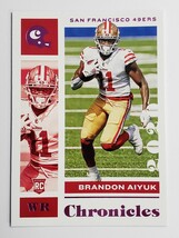 2020 BRANDON AIYUK PANINI CHRONICLES NFL FOOTBALL TRADING CARD 86 SAN FR... - $5.44 CAD