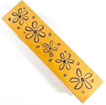 Vintage Great Impressions Daisy Abstract Border Spring Flowers Rubber Stamp F327 - £15.97 GBP
