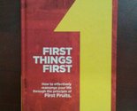 First Things First (Hardcover) [Unknown Binding] Stephen R. Covey - $48.99