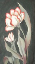 Victorian Steam Punk Home Decor Folk Art Tole Painting Tiger Lily Iris Flower - £22.96 GBP