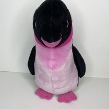 Seaworld Emperor Penguin Plush Pink Black Girl Flower Stuffed Animal Toy 12&quot; - £11.31 GBP