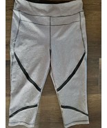 Calvin Klein Performance Quick Dry Leggings Size XL Blk/Wht Stripes - $13.79