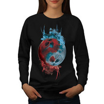Wellcoda Mystic Fantasy Yang Womens Sweatshirt, Planet Casual Pullover Jumper - £22.77 GBP+