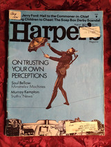 Harper&#39;s Magazine August 1974 Saul Bellow Reynolds Price - £7.24 GBP