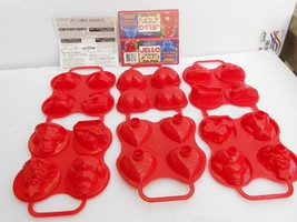 3 JELLO Jigglers Egg Molds Sculptured hearts 2 christmas red instructions - £60.28 GBP