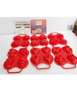 3 JELLO Jigglers Egg Molds Sculptured hearts 2 christmas red instructions - £58.72 GBP