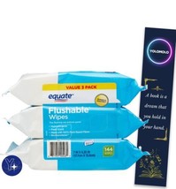 Fresh Scent Flushable Equate Wipes, 3 Packs of 48, 144 Total Wipes - £14.74 GBP