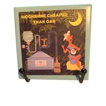 Moonshine Cheaper than Gas Ceramic Set of 4 Square Drink Coasters - $31.68