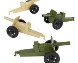 Timmee M3 Artillery - Od Green &amp; Tan 4Pc Plastic Army Men Cannon Playset... - $33.99