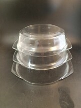 Set of 3 Unbranded Clear Nesting Mixing Bowls w/Handles 7 1/4&quot; 8&quot; &amp; 8 5/8&quot; - $18.00