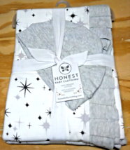 Honest Baby Clothing Organic Stroller Grey  Blanket &amp; Cap Set Baby Showe... - £14.91 GBP