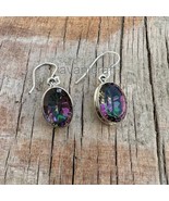 925 Sterling Mystic Topaz Gemstone Handmade Designer Dangle Earring - $24.40 CAD