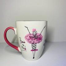 Mary Kay Seminar Fashion Here’s To Me 20 oz Coffee Mug White Pink Black ... - £17.05 GBP