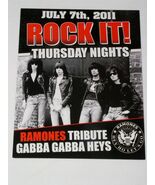 Ramones Tribute Concert Promo Card Gabba Gabba Heyes Pomona CA Vintage 2... - €17,13 EUR