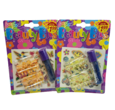 Vintage Lisa Frank Beauty Bits Glitzy Goodies Clips Glow Stickers Highlighter - £73.80 GBP