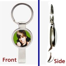 Justin Bieber Pennant or Keychain silver tone secret bottle opener - $13.43