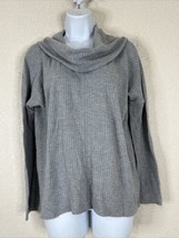 Lucky Brand Womens Size S Gray Waffle Knit Cowl Neck Shirt Long Sleeve - £7.20 GBP