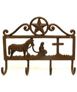 Inspirational Cast Iron Cowboy Coat Hook with Star - £15.21 GBP