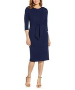 Adrianna Papell Crepe Tie Waist Sheath Dress Women's Size 4 Navy Blue - €39,11 EUR Adrianna Papell Crepe Tie Waist Sheath Dress Women's Size 4 Navy Blue - €39,11 EUR