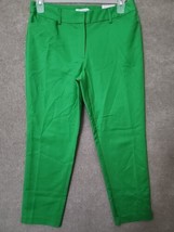 Liz Claiborne Emma Ankle Dress Pants Womens 10 Green Slim Fit Stretch NEW - $29.57