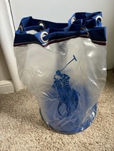 US Open Tennis Ralph Lauren Polo Clear Draw String Backpack Tote Bag - $279.41 MXN