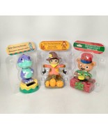 SOLAR POWER CHRISTMAS DRUMMING BEAR &amp; DANCING SCARECROW, DINOSAUR LOT Of 3 - $297.73 MXN