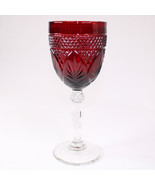 Cristal D&#39;Arques Durand Luminarc Wine Water Goblet Glass Ruby Red 8&quot; Win... - $13.46