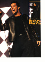 Menudo Ricky Martin teen magazine pinup clipping black leather jacket on... - $3.50