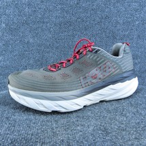 Hoka Bondi 6 Men Sneaker Shoes Gray Fabric Lace Up Size 11.5 Medium - $39.59