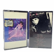 Cassette tape mix lot 2 vtg music song Linda Ronstadt mad love whats new crush - £11.93 GBP