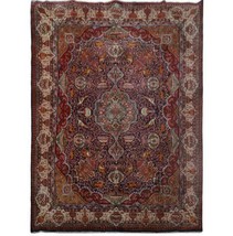 Vintage 10x13 Authentic Hand-knotted Signed Kashmar Rug B-81142 - £2,359.02 GBP