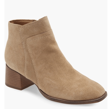 Lucky Brand Lilka Suede Bootie, Block Heel Size 7, Dune Light Brown, NWT - $79.00