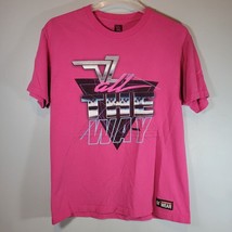 WWE Wrestling Mens Shirt Large Dolph Ziggler All The Way Pink Casual - £13.29 GBP