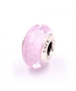TOP Spring Release 925 Silver Handmade Pink Shimmer Faceted Murano Glass... - £9.76 GBP