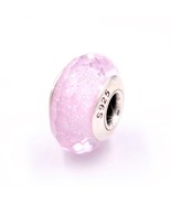 TOP Spring Release 925 Silver Handmade Pink Shimmer Faceted Murano Glass... - $18.52 CAD