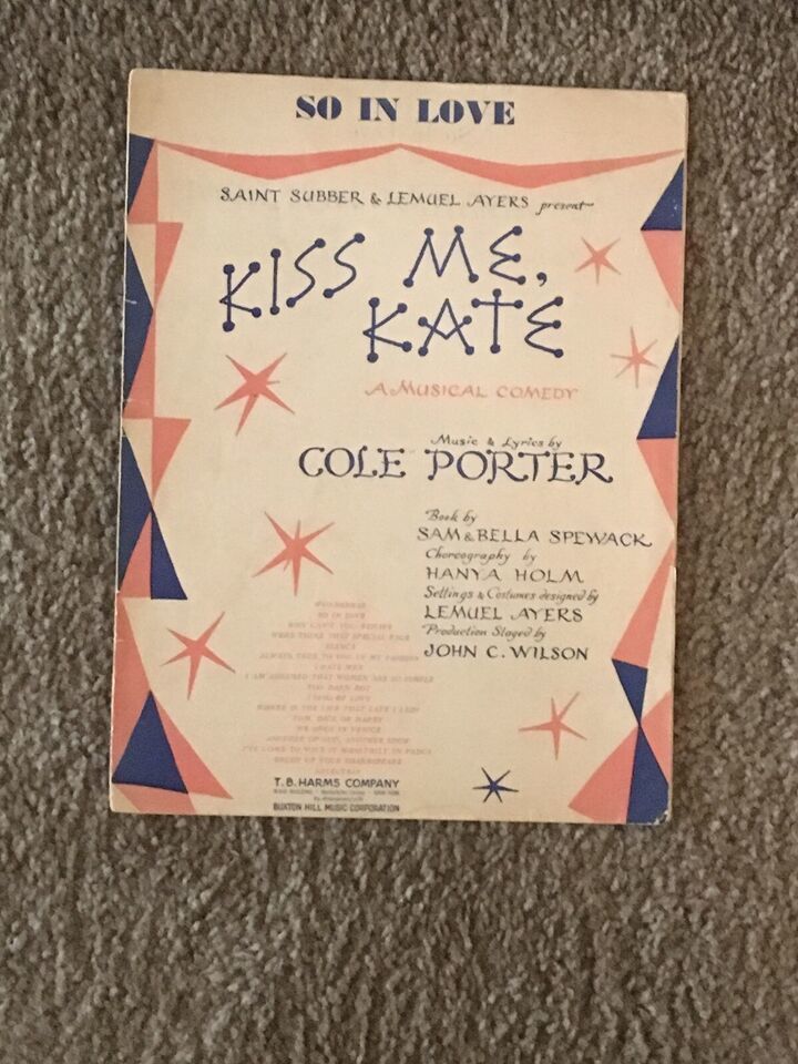 1948 SO IN LOVE Vintage Sheet Music KISS ME KATE by Cole Porter Item image 2