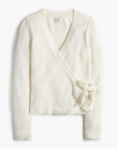 J Crew Mercantile Wrap Sweater Extra Soft Yarn Womens XL Ivory Long Slee... - $34.29