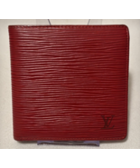 LOUIS VUITTON EPI LEATHER CARD WALLET BIFOLD BILLETS 6 M63317 RED MALLETIER - $553.57 CAD