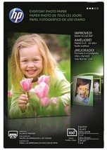 hp everyday photo paper Glossy for inkjet 100 sheet 4&quot;x6&quot; - £7.98 GBP