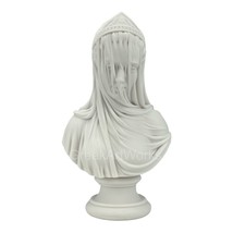 The Veiled Maiden Lady Bust Sculpture by Monti 1875 Cast Marble Statue 6... - $42.08