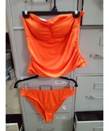 Swim Suit for Women 2 Piece Color Orange Strapless Size Large 437 JJ - €12,95 EUR