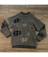 Vintage Eddie Bauer Men Sweater Large Wool Knit Thick Warm Crew Neck - £55.29 GBP
