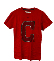 Majestic Men&#39;s Cleveland Indians Red Push Through Crew Neck T-Shirt, Red... - $18.80