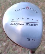 Taylormade Burner Supersteel 9.5° Driver w/ Steel Stiff Shaft S-90 Golf ... - £31.28 GBP